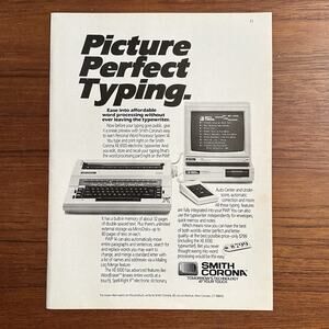 1986 Print Ad Smith Corona Picture Perfect Typng